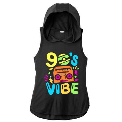 Retro Aesthetic Costume Party Outfit 90s Vibe Ladies PosiCharge Tri-Blend Wicking Draft Hoodie Tank