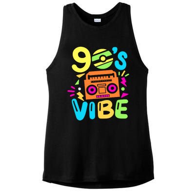 Retro Aesthetic Costume Party Outfit 90s Vibe Ladies PosiCharge Tri-Blend Wicking Tank