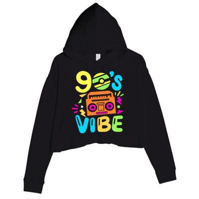 Retro Aesthetic Costume Party Outfit 90s Vibe Crop Fleece Hoodie