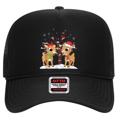 Rudolph And Clarice Christmas Reindeer Gift Trucker Hat