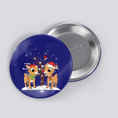 Rudolph And Clarice Christmas Reindeer Gift Button