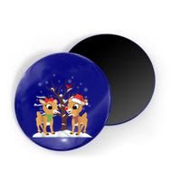 Rudolph And Clarice Christmas Reindeer Gift Magnet