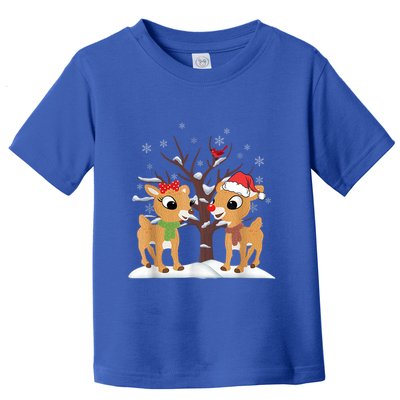 Rudolph And Clarice Christmas Reindeer Gift Toddler T-Shirt