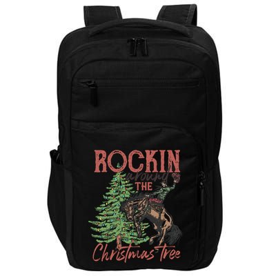 Rockin Around Christmas Tree Cow Xmas Design Gift Impact Tech Backpack