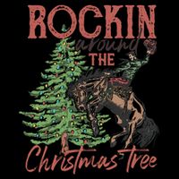 Rockin Around Christmas Tree Cow Xmas Design Gift Cooling Performance Long Sleeve Crew