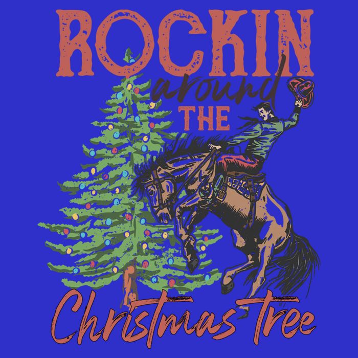 Rockin Around Christmas Tree Cow Xmas Design Gift 16 in Basic Backpack