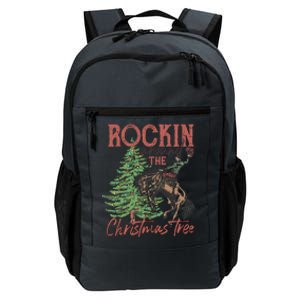 Rockin Around Christmas Tree Cow Xmas Design Gift Daily Commute Backpack