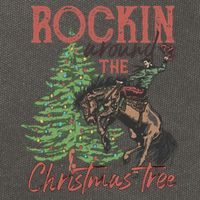 Rockin Around Christmas Tree Cow Xmas Design Gift Cotton Canvas Backpack