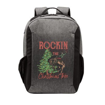 Rockin Around Christmas Tree Cow Xmas Design Gift Vector Backpack