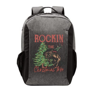 Rockin Around Christmas Tree Cow Xmas Design Gift Vector Backpack