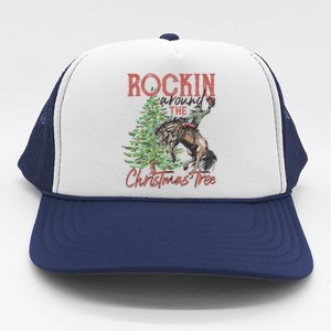 Rockin Around Christmas Tree Cow Xmas Design Gift Trucker Hat