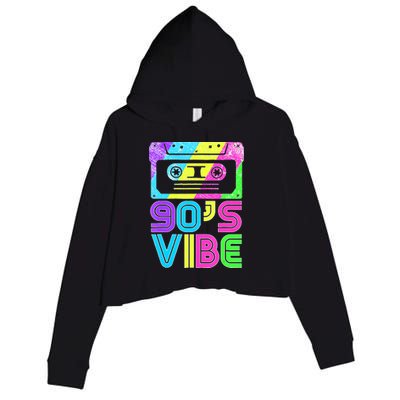 Retro Aesthetic Costume Party Outfit 90's Vibe Crop Fleece Hoodie