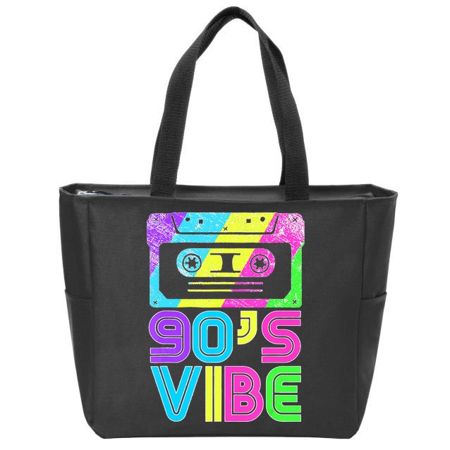 Retro Aesthetic Costume Party Outfit 90's Vibe Zip Tote Bag