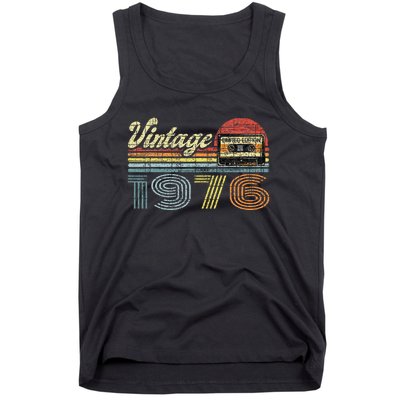 Retro Audio Cassette Vintage Since 1976 46th Birthday Tank Top