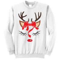 Reindeer Antlers Christmas Outfit Women Girls Xmas Sweatshirt