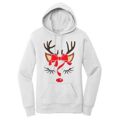 Reindeer Antlers Christmas Outfit Women Girls Xmas Women's Pullover Hoodie