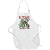 Rockin' Around Christmas Tree Cowboy Xmas Design Full-Length Apron With Pockets