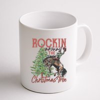 Rockin' Around Christmas Tree Cowboy Xmas Design Coffee Mug