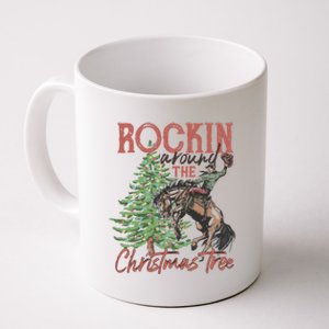 Rockin' Around Christmas Tree Cowboy Xmas Design Coffee Mug