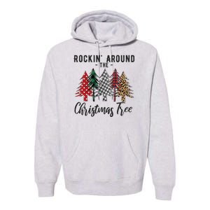 Rockin Around Christmas Tree Cowboy Xmas Design Premium Hoodie