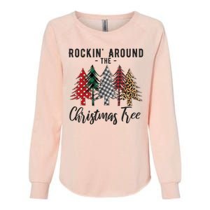 Rockin Around Christmas Tree Cowboy Xmas Design Womens California Wash Sweatshirt