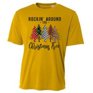 Rockin Around Christmas Tree Cowboy Xmas Design Cooling Performance Crew T-Shirt