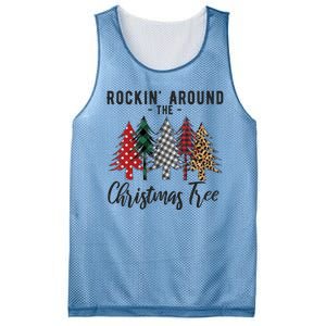 Rockin Around Christmas Tree Cowboy Xmas Design Mesh Reversible Basketball Jersey Tank