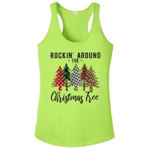 Rockin Around Christmas Tree Cowboy Xmas Design Ladies PosiCharge Competitor Racerback Tank