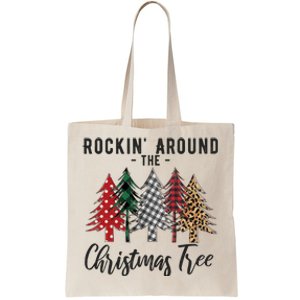 Rockin Around Christmas Tree Cowboy Xmas Design Tote Bag