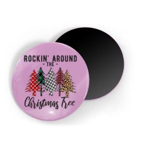 Rockin Around Christmas Tree Cowboy Xmas Design Magnet