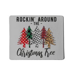 Rockin Around Christmas Tree Cowboy Xmas Design Mousepad