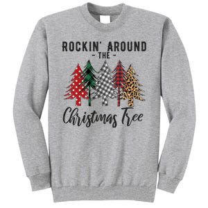 Rockin Around Christmas Tree Cowboy Xmas Design Tall Sweatshirt