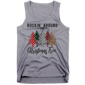 Rockin Around Christmas Tree Cowboy Xmas Design Tank Top