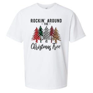 Rockin Around Christmas Tree Cowboy Xmas Design Sueded Cloud Jersey T-Shirt