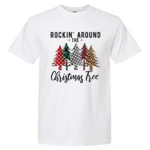 Rockin Around Christmas Tree Cowboy Xmas Design Garment-Dyed Heavyweight T-Shirt