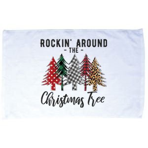 Rockin Around Christmas Tree Cowboy Xmas Design Microfiber Hand Towel