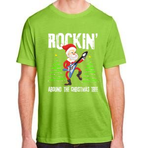 Rockin Around Christmas Tree Gift Funny Santa Rocker Cool Gift Adult ChromaSoft Performance T-Shirt