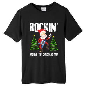 Rockin Around Christmas Tree Gift Funny Santa Rocker Cool Gift Tall Fusion ChromaSoft Performance T-Shirt