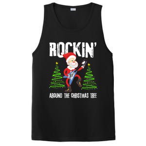 Rockin Around Christmas Tree Gift Funny Santa Rocker Cool Gift PosiCharge Competitor Tank