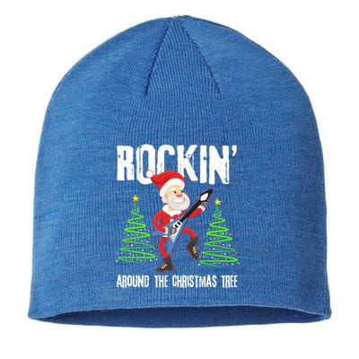 Rockin Around Christmas Tree Gift Funny Santa Rocker Cool Gift Sustainable Beanie