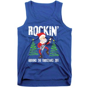 Rockin Around Christmas Tree Gift Funny Santa Rocker Cool Gift Tank Top