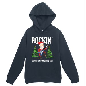 Rockin Around Christmas Tree Gift Funny Santa Rocker Cool Gift Urban Pullover Hoodie