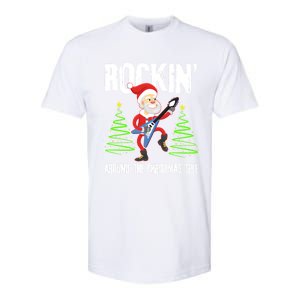 Rockin Around Christmas Tree Gift Funny Santa Rocker Cool Gift Softstyle CVC T-Shirt