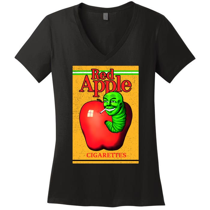 Red Apple Cigarettes Women's V-Neck T-Shirt