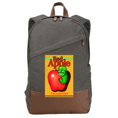 Red Apple Cigarettes Cotton Canvas Backpack