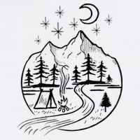 Retro Adventure Circle Camp For Kids Summer Camp Tent Cooling Performance Crew T-Shirt