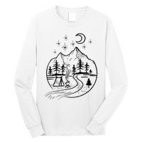 Retro Adventure Circle Camp For Kids Summer Camp Tent Long Sleeve Shirt