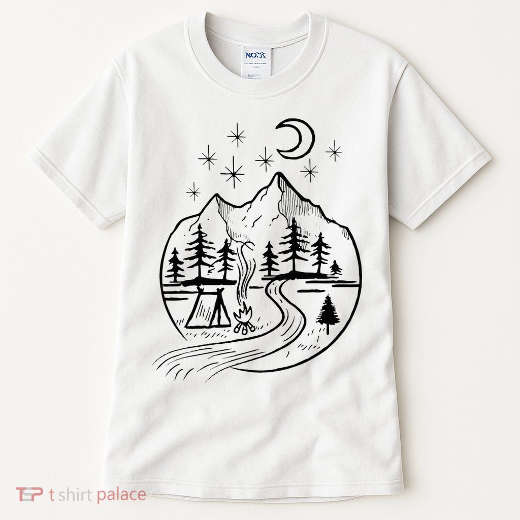 Retro Adventure Circle Camp For Kids Summer Camp Tent Tall T-Shirt
