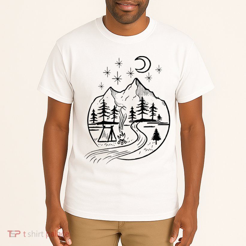 Retro Adventure Circle Camp For Kids Summer Camp Tent Tall T-Shirt