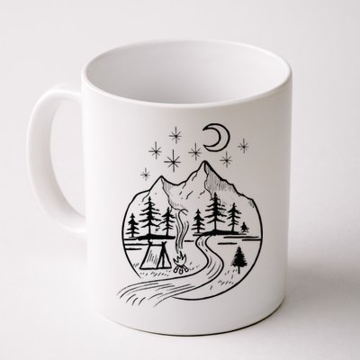 Retro Adventure Circle Camp For Kids Summer Camp Tent Mug